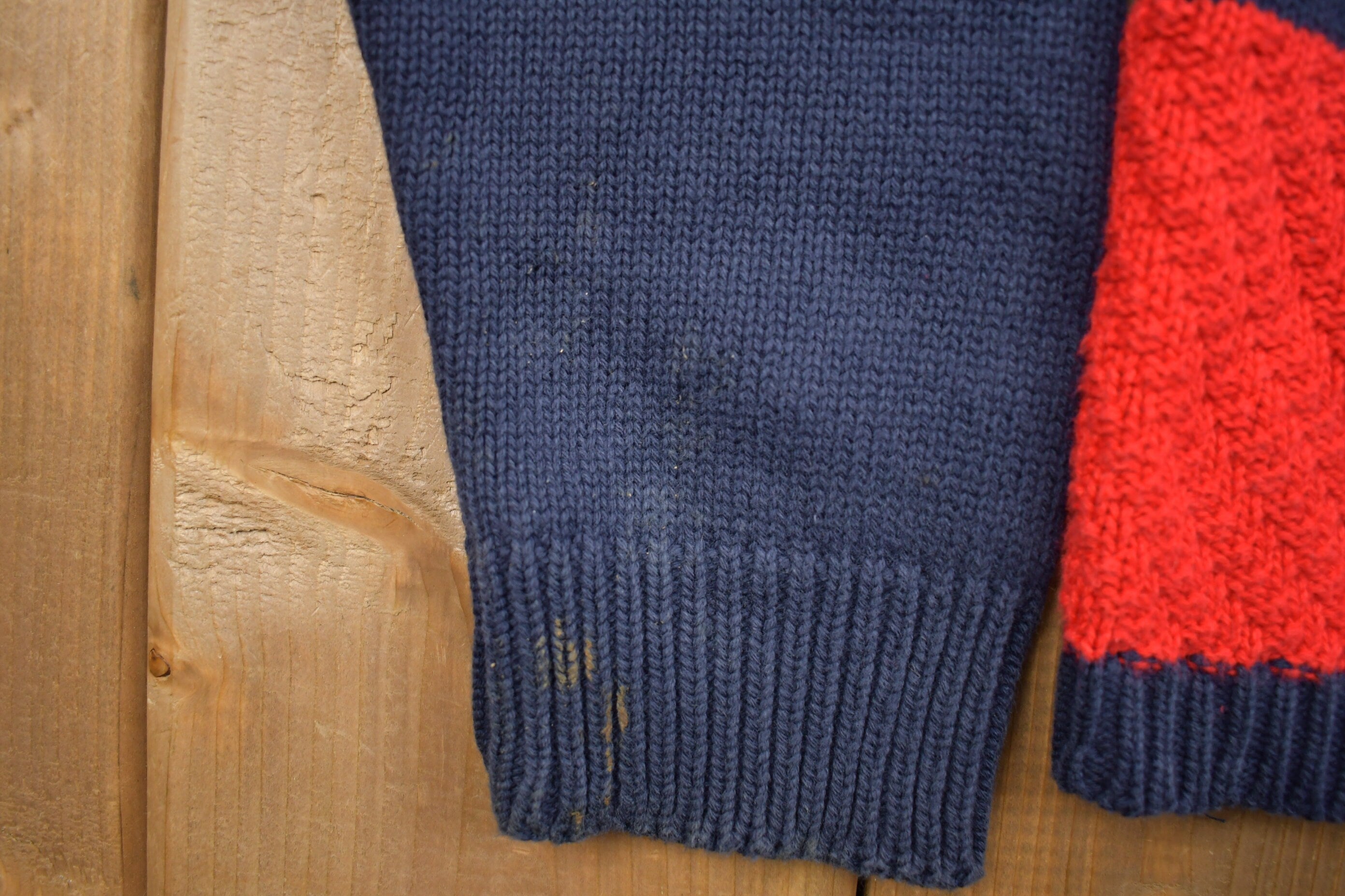 Vintage 1990s Abstract Color Block Knitted Sweater