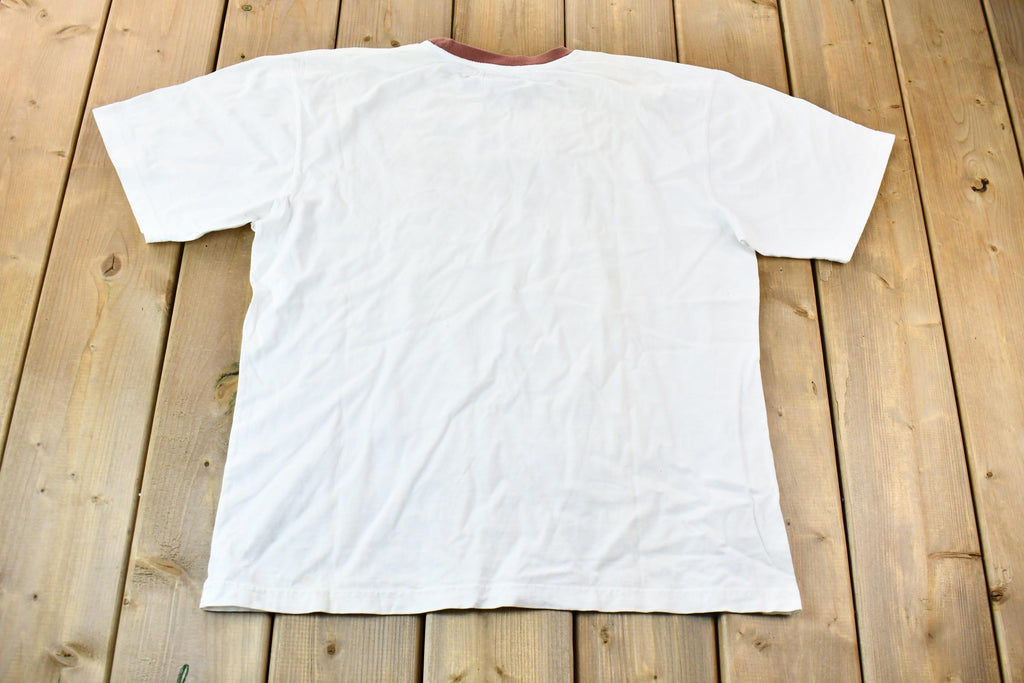 Vintage 1990s US Polo Association Athletic Single Stitch Graphic Ringer T-Shirt