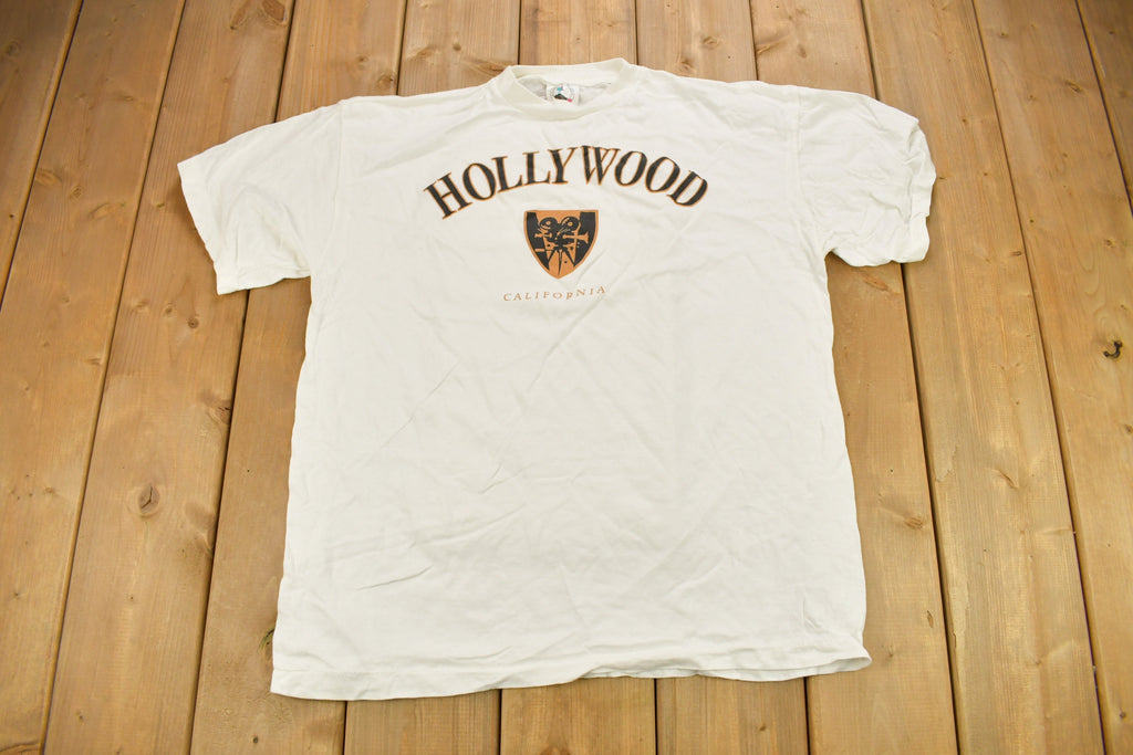 Vintage 1990s Hollywood California Souvenir T Shirt Single Stitch