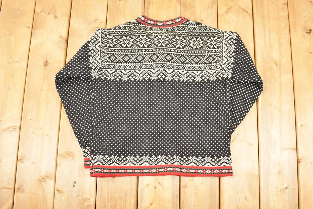 Vintage 1990s LL Bean Lambswool Quarter Button Knit Crewneck Sweater Women's S