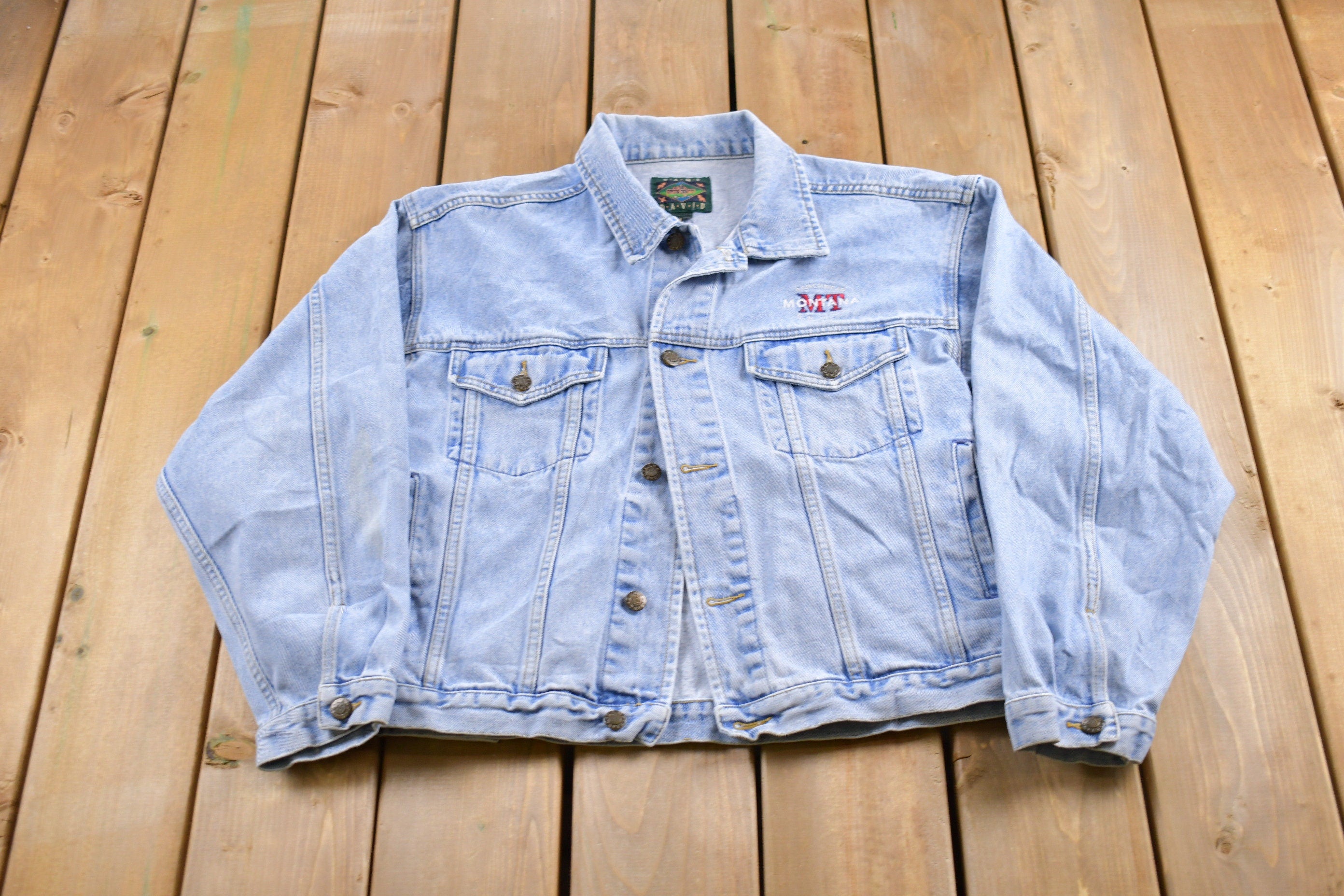 Vintage 1990s Camp David Denim Jean Jacket