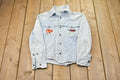 Vintage 1980s Blum international Butterfly Embroidered Denim Jean Jacket