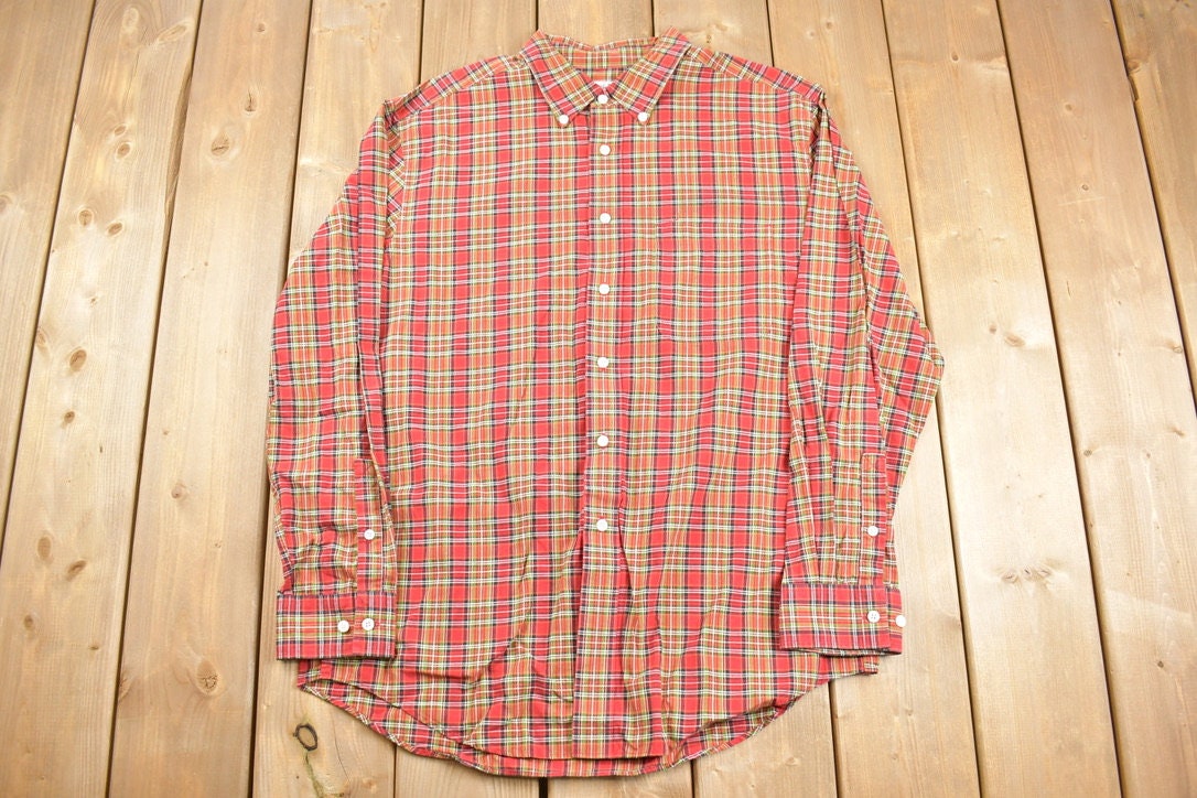Vintage 1990s Covington Plaid Button Up Shirt