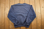 Vintage 1990s Russell Athletics Blank Navy Crewneck Sweatshirt