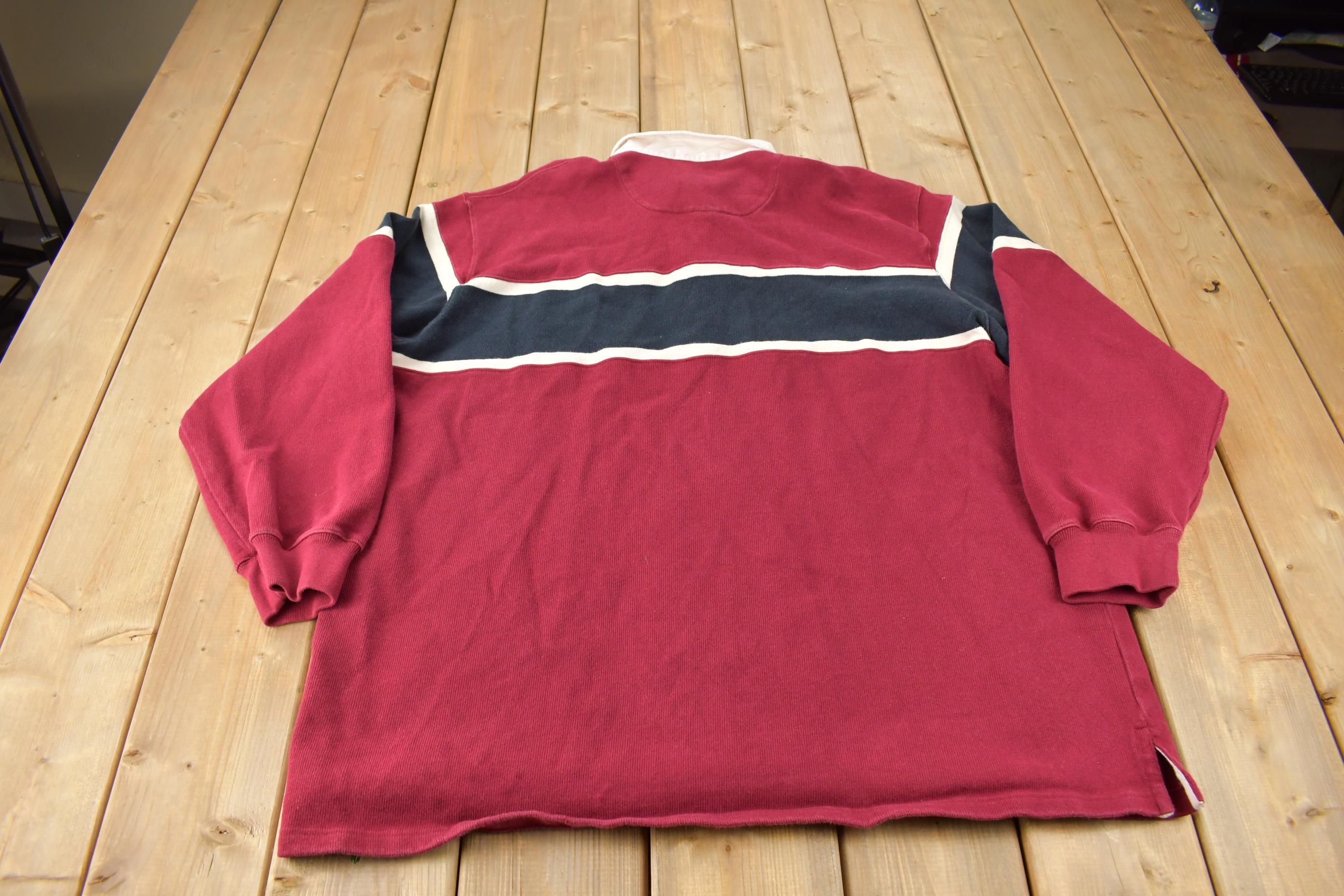 Vintage 1980s Polo Ralph Lauren Color Block Rugby Sweatshirt