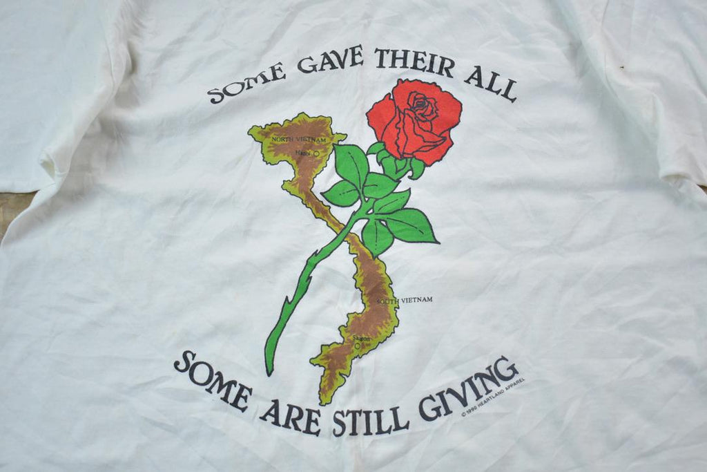 Vintage 1990s Roses Pow Mia Graphic T-Shirt