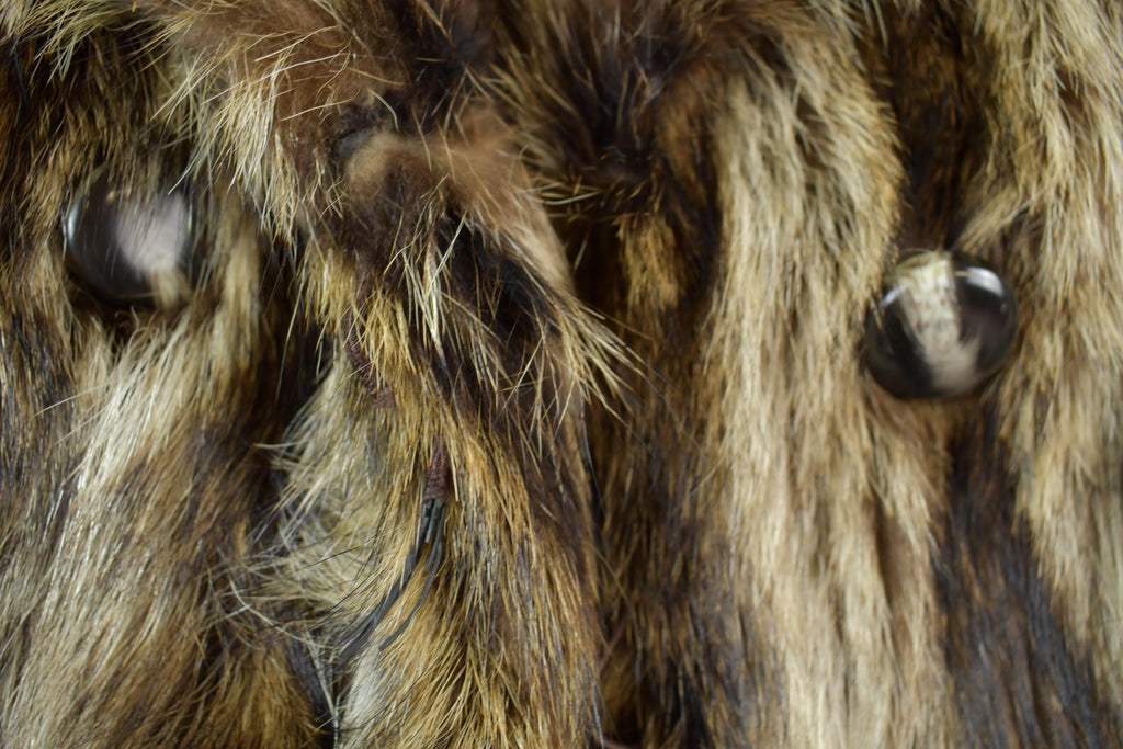 Vintage 1970s Paul Magden Furs Full Length Raccoon Fur Coat