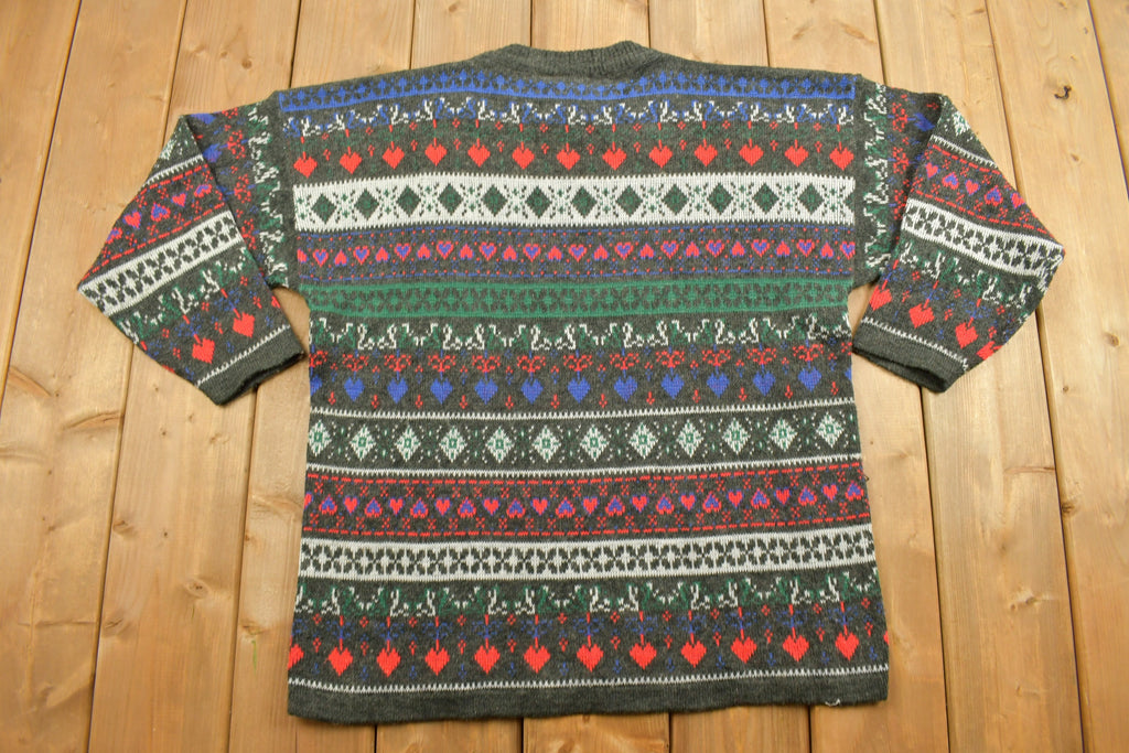 Vintage 1990s Gina Benotti Knitted Crewneck Sweater