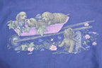 Vintage 1990s Northern Reflections Cute Puppy Outdoorsman Crewneck Sweatshirt