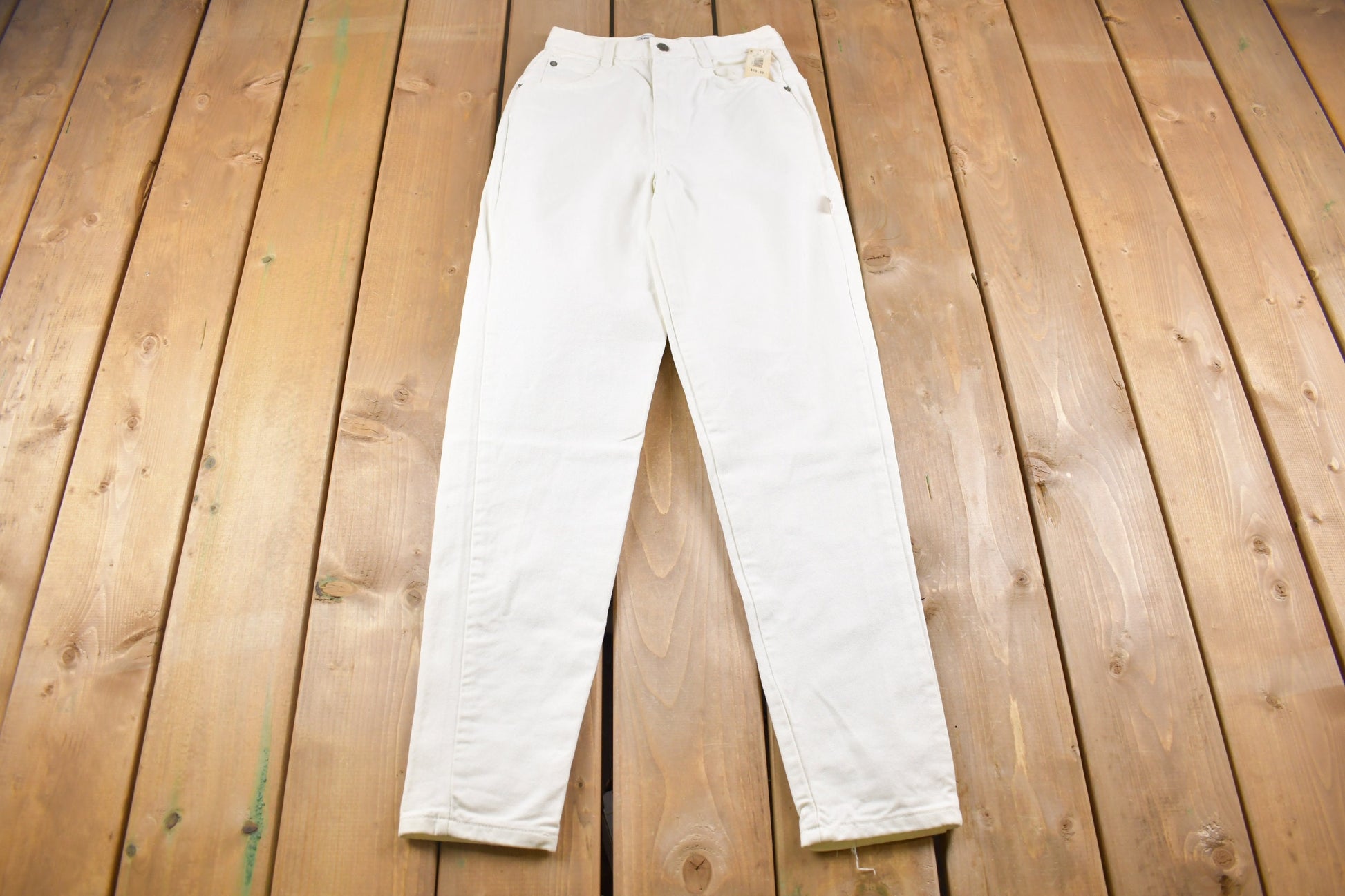 Vintage 1990's Brand New Bonjour White Jeans 24 x 30 / Women's Vintage Jeans / American Vintage / Streetwear Fashion / Vintage Pants