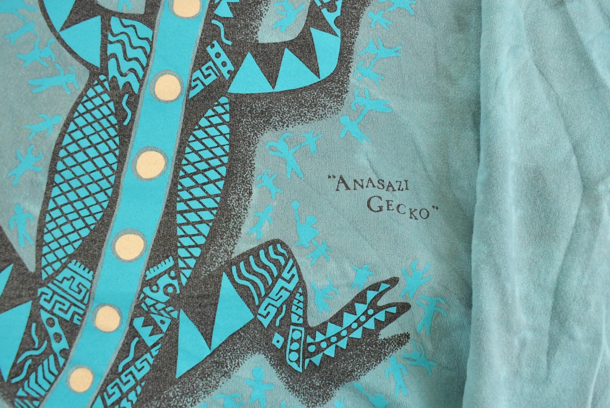 Vintage 1990s Dagoli Native American Art Graphic Crewneck Sweatshirt Men's M /