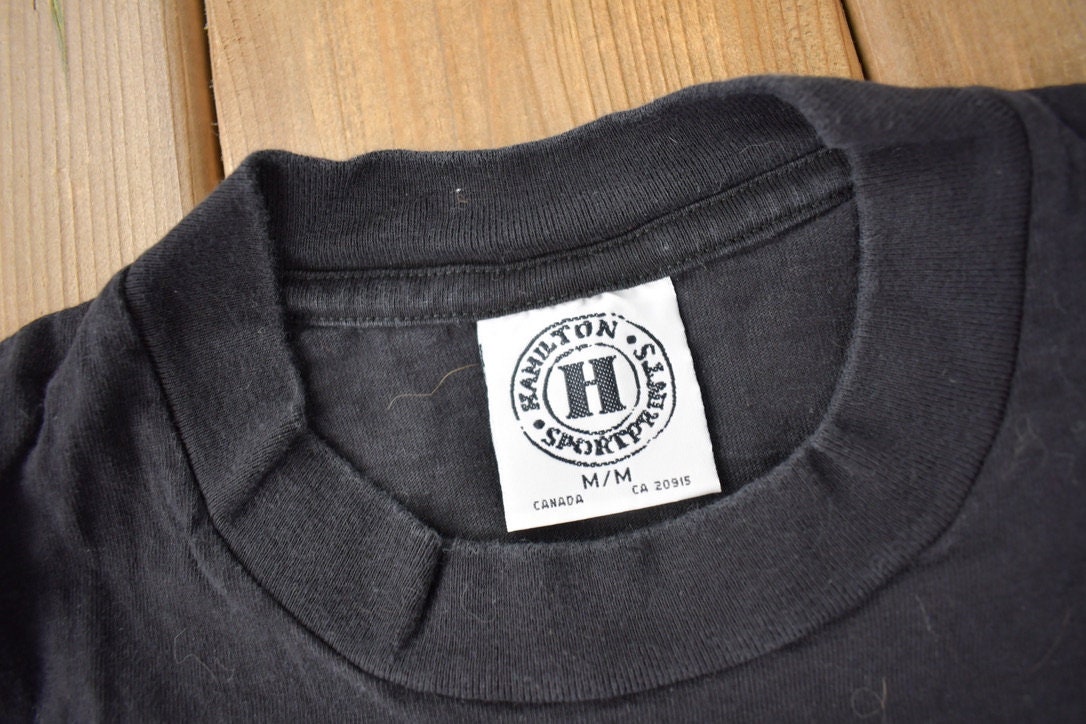 Vintage 1990s Racers Edge Harley Davidson Milton Ontario Graphic T-Shirt Made In Canada