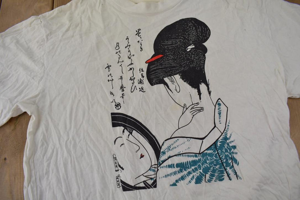 Vintage 1990s Japanese Shrine Single Stitch Graphic T-Shirt