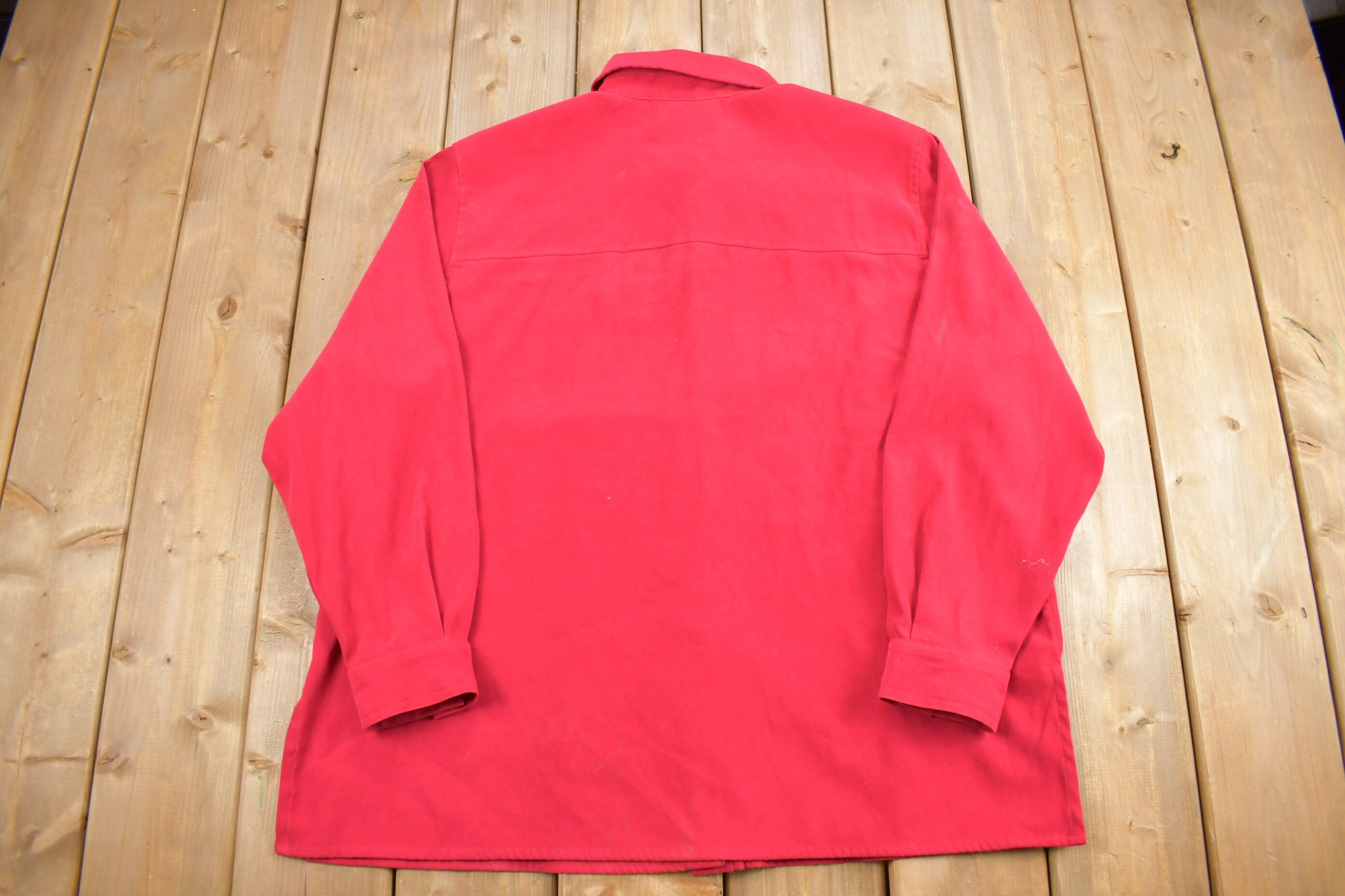 Vintage 1990s Denim and Co Red Button Up Shirt