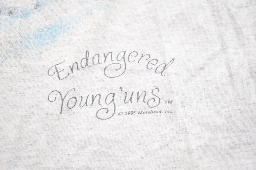 Vintage 1995 Endangered Young'uns Cute Bear Graphic T-Shirt