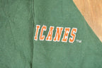 Vintage 1990s Miami Hurricanes Embroidered University Hoodie Sweater Mens L