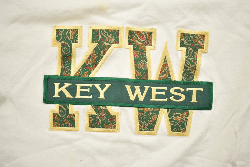 Vintage 1990s Key West Embroidered Quarter Zip Sweatshirt