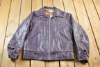 Vintage 1970s Western University Leather Varsity Jacket