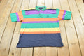 Vintage 1990s Nautica 1/2 Metre Class Striped Polo Shirt Men's L / Souvenir / Athleisure / Streetwear / Preppy / Nautical Sailing