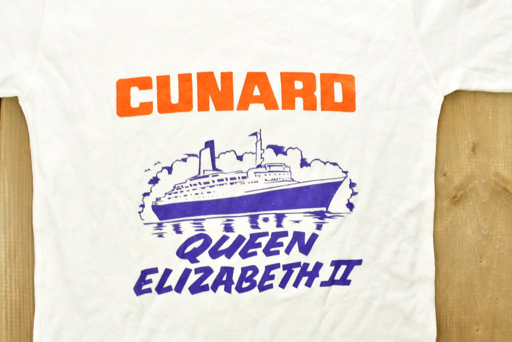 Vintage 1967s Cunard Queen Elizabeth Launch T-Shirt