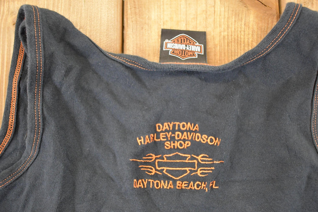 Vintage Y2K Daytona Beach Harley Davidson Motorcycles Biker Tank Top Women's S