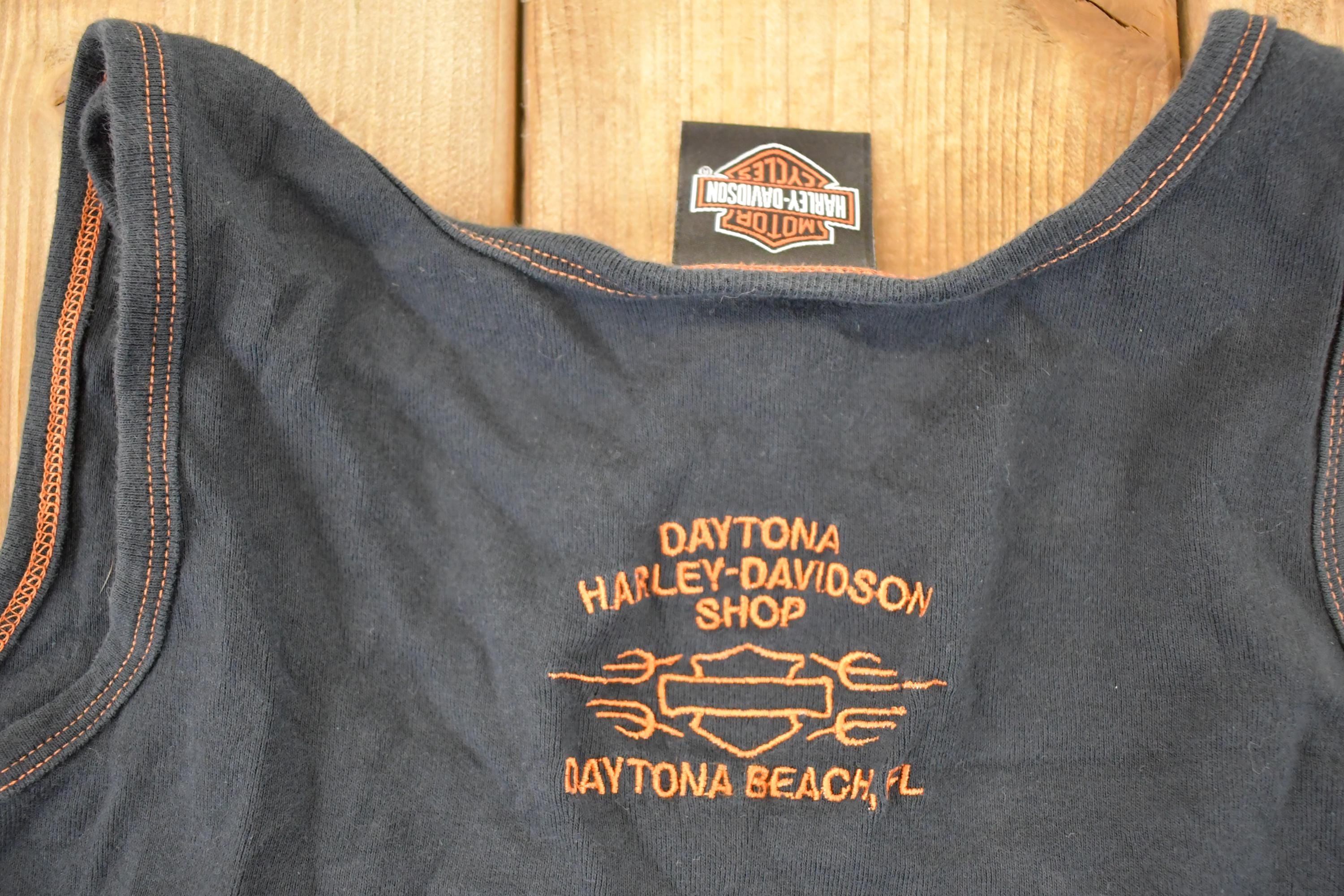 Vintage Y2K Daytona Beach Harley Davidson Motorcycles Biker Tank Top Women's S