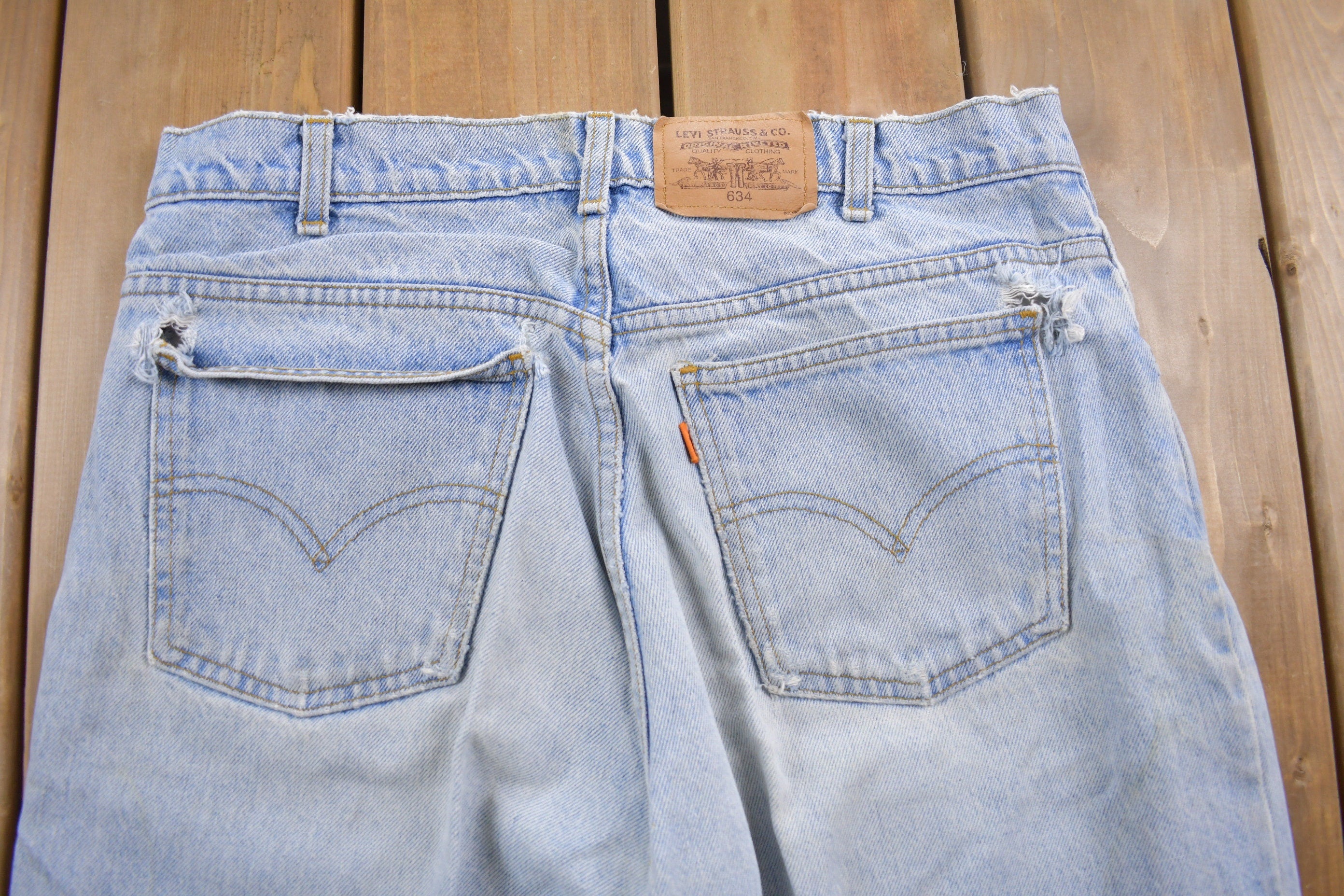 Vintage Levi's 634 Orange Tab Jeans Size 32 x 29