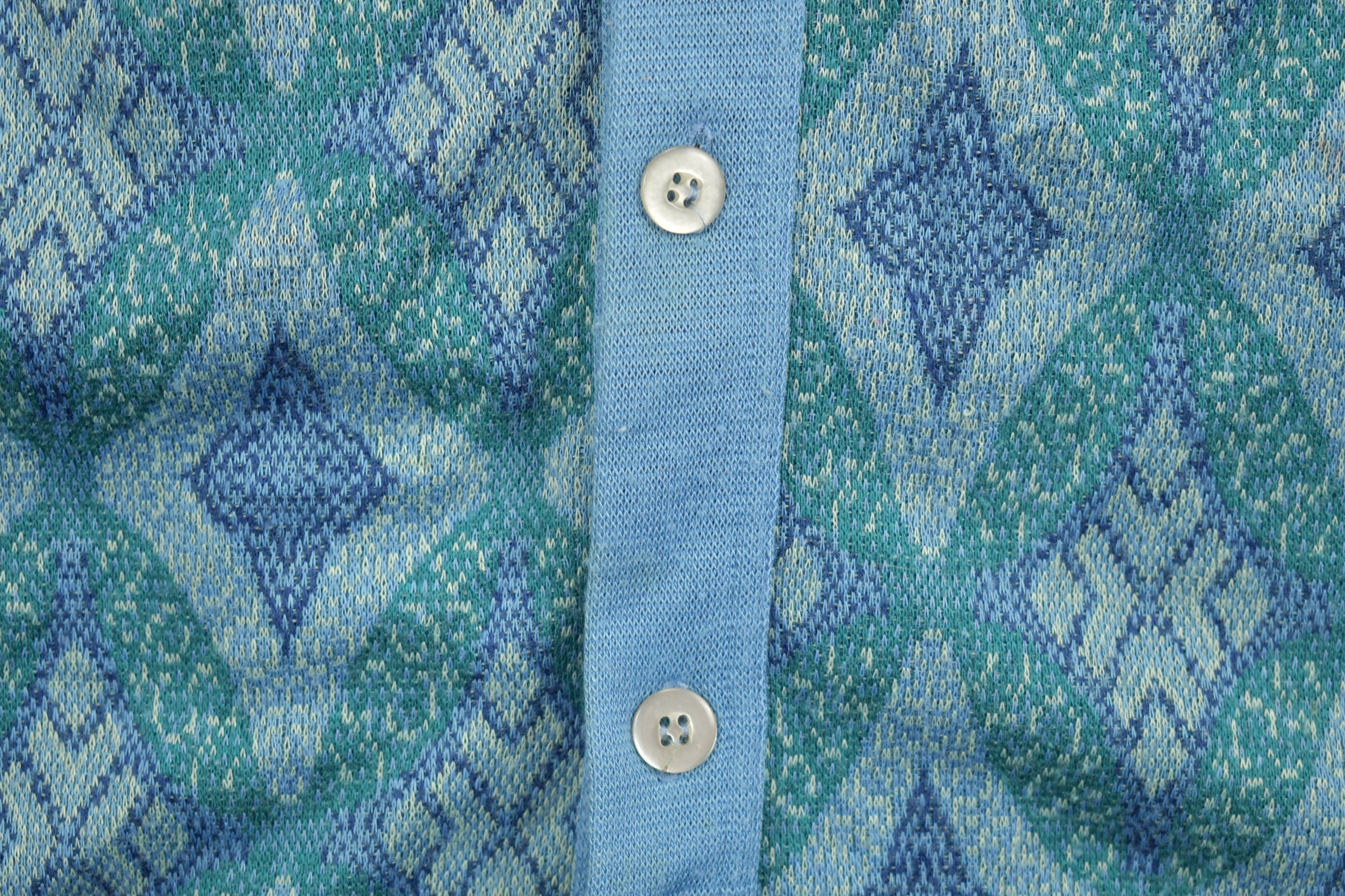 Vintage 1990s Abstract Button Up Cardigan Sweater