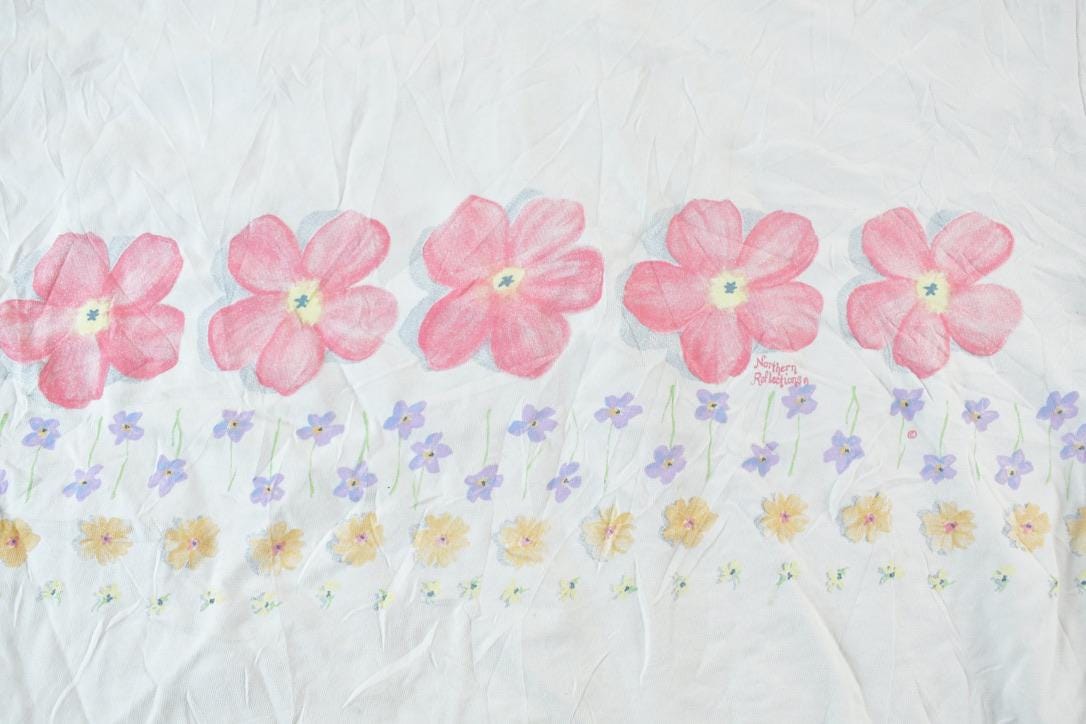 Vintage 1990s Northern Reflections Wrap Around Print T-Shirt / Vintage Floral Souvenir Streetwear / Vacation Tee