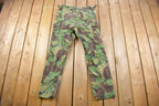 Vintage 1980s Army Woodland Military Camouflage Cargo Pants Size 31 x 30