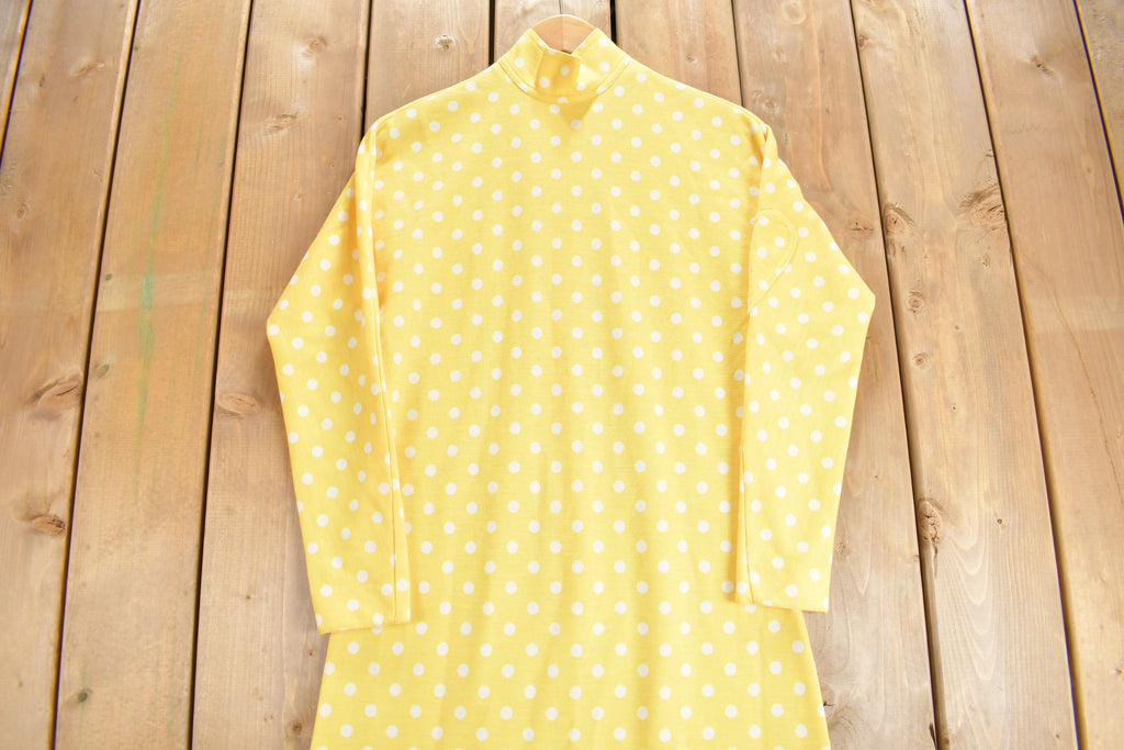 Vintage 1970s Polka Dot Maxi Dress