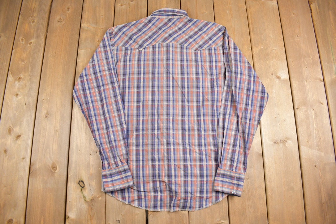 Vintage 1990s Wrangler Western Shirt Button Up