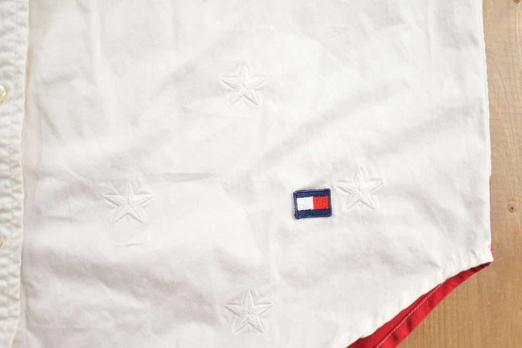 Vintage 1990s Tommy Hilfiger American Flag Stars & Stripes Button Up Vest