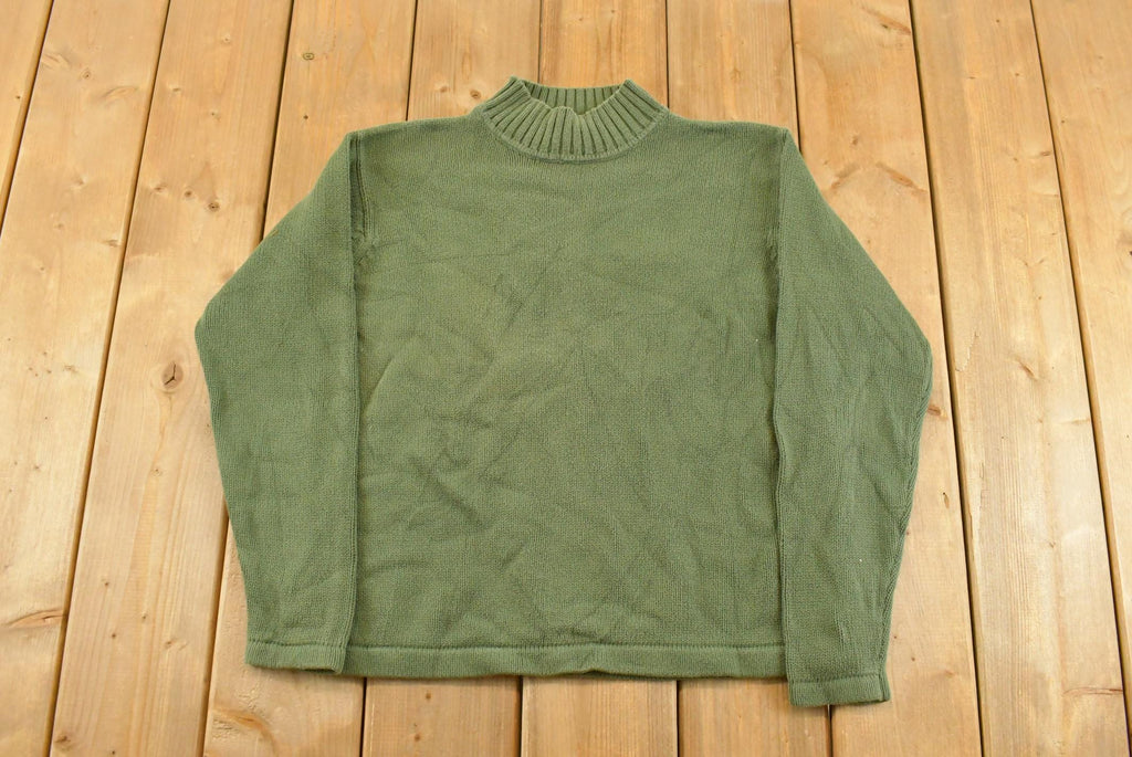Vintage 1990s Eddie Bauer Mock Neck Knit Sweater Women's Medium