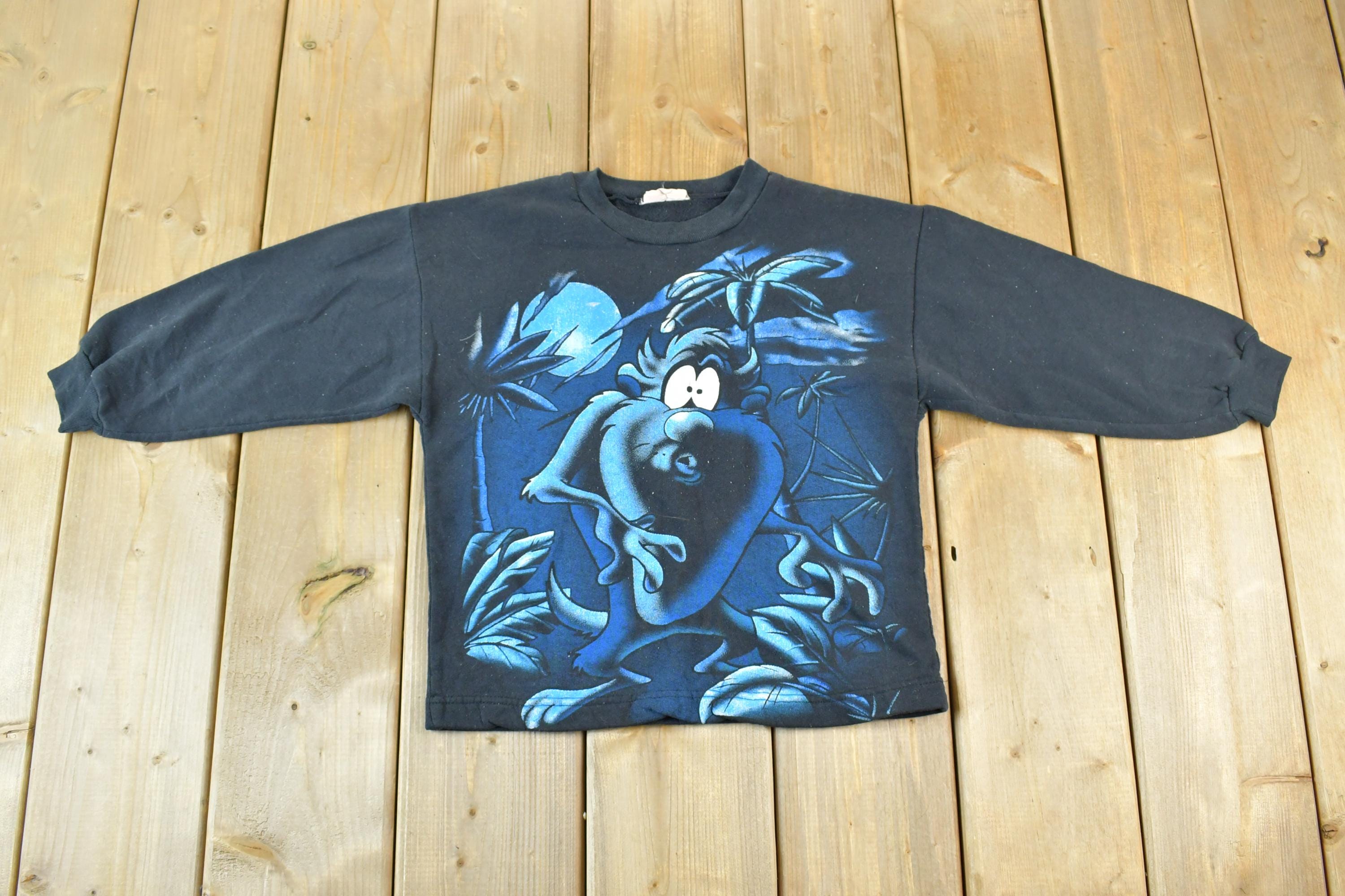 Vintage 1990s Taz At Night Looney Tunes Youth T Shirt