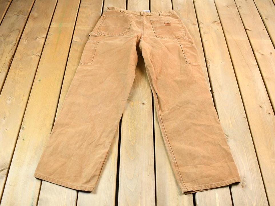 Vintage 2000s Dark Tan Carhartt Work Pants Size 32 x 32