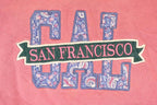 Vintage 1990s San Francisco Gal Paisley Embroidered Letters Crewneck Sweatshirt Mens L