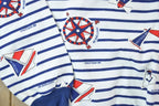 Vintage 1990s Sailing Striped AOP Crewneck Sweatshirt