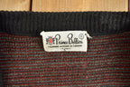 Vintage 1980s Prince Bellini Knitted Plaid Cardigan Sweater