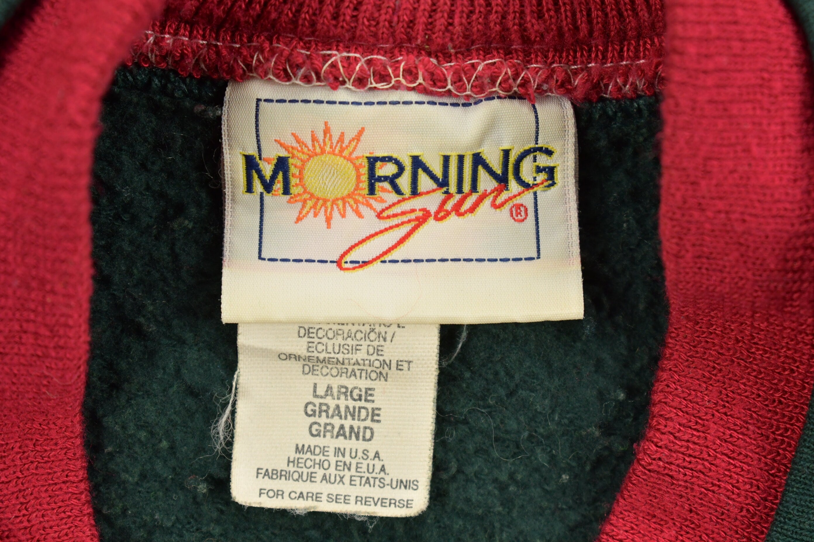 Vintage 1990s Morning Sun Floral Cats Crewneck