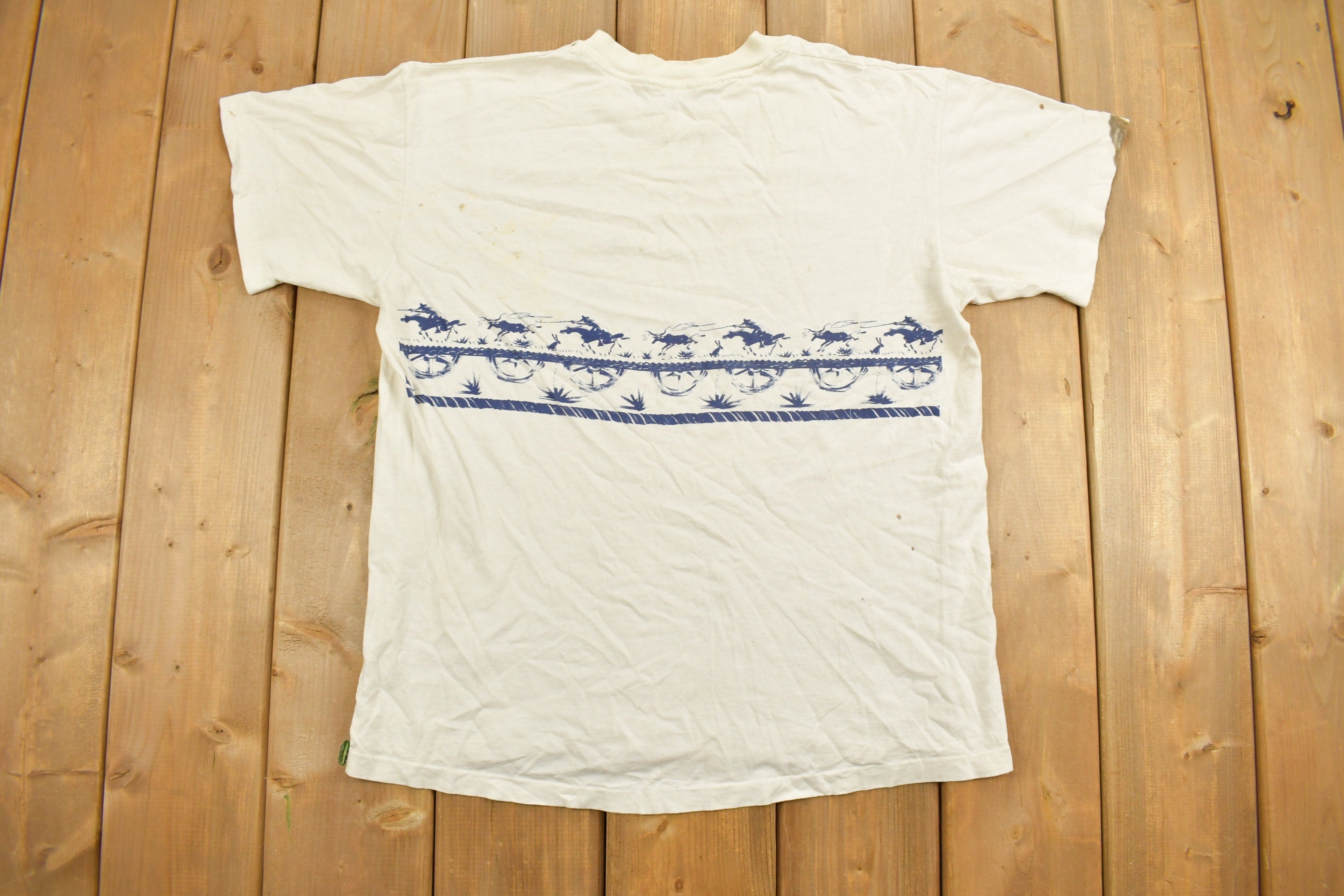 Vintage 1990s Sam & Sally Western Horse Themed Souvenir T Shirt