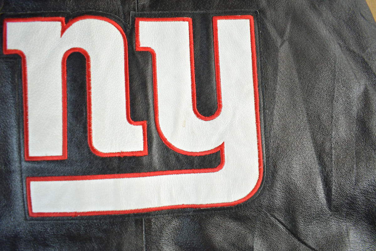 Vintage 2000s New York Giants NFL Leather Varsity Jacket Men's Large