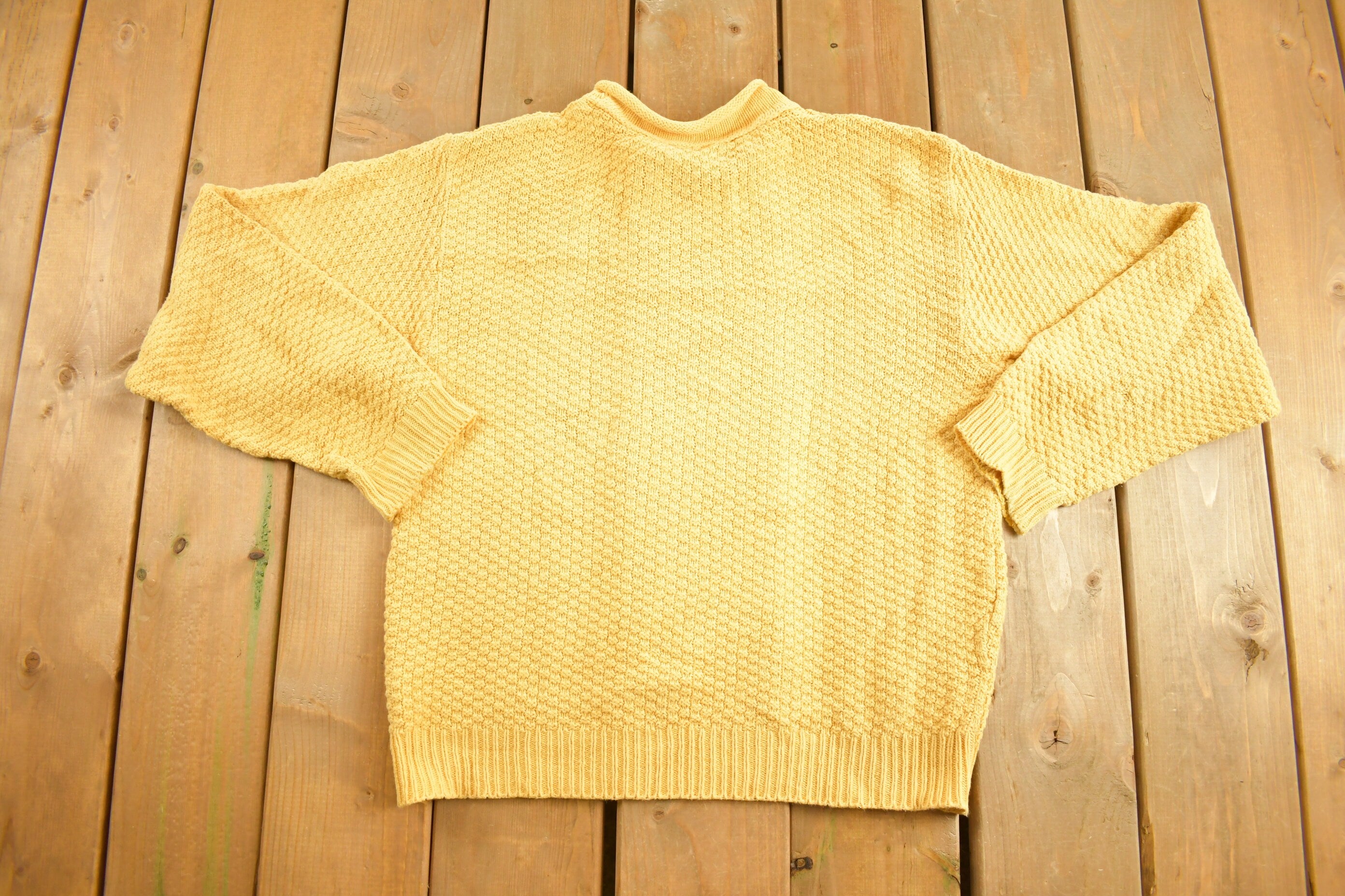 Vintage 1990s Lizsport Knitted Crewneck Sweater