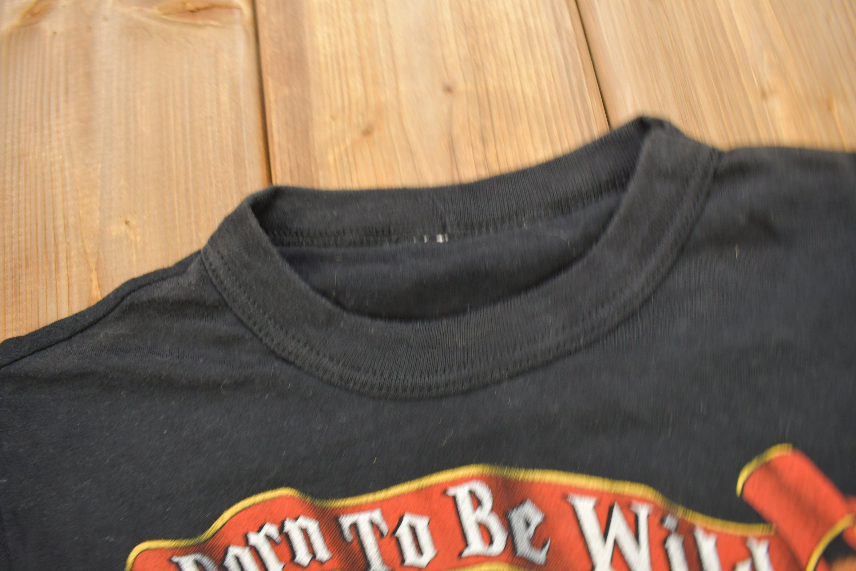 Vintage 1985 Harley Davidson "Born To Be Wild" 3D Emblem Eagle Graphic T-Shirt