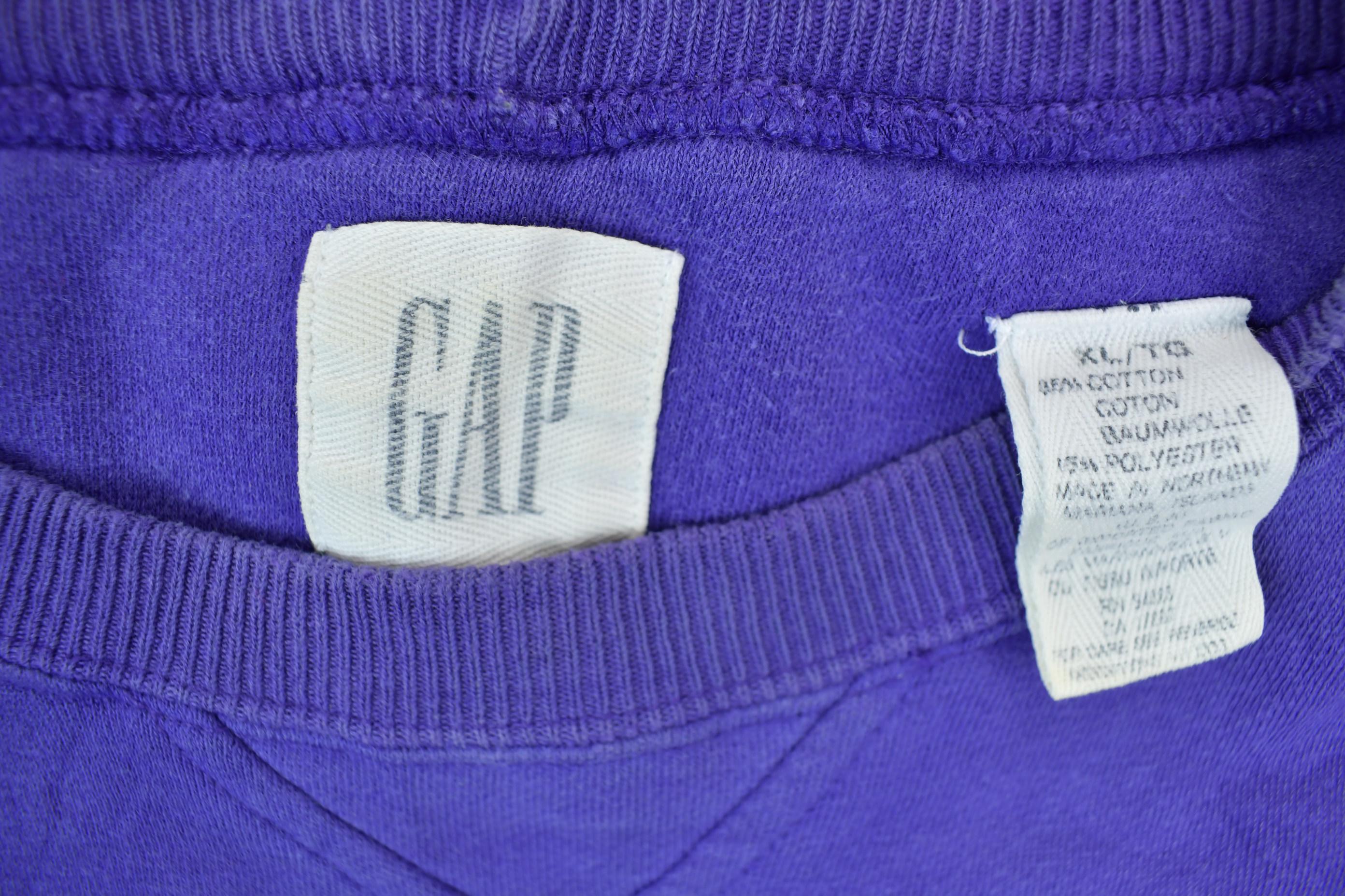 Vintage 1990s GAP Blank Deep Purple Crewneck Sweatshirt