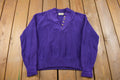 Vintage 1990s L.L Bean Button Up Knitted Crewneck Sweater