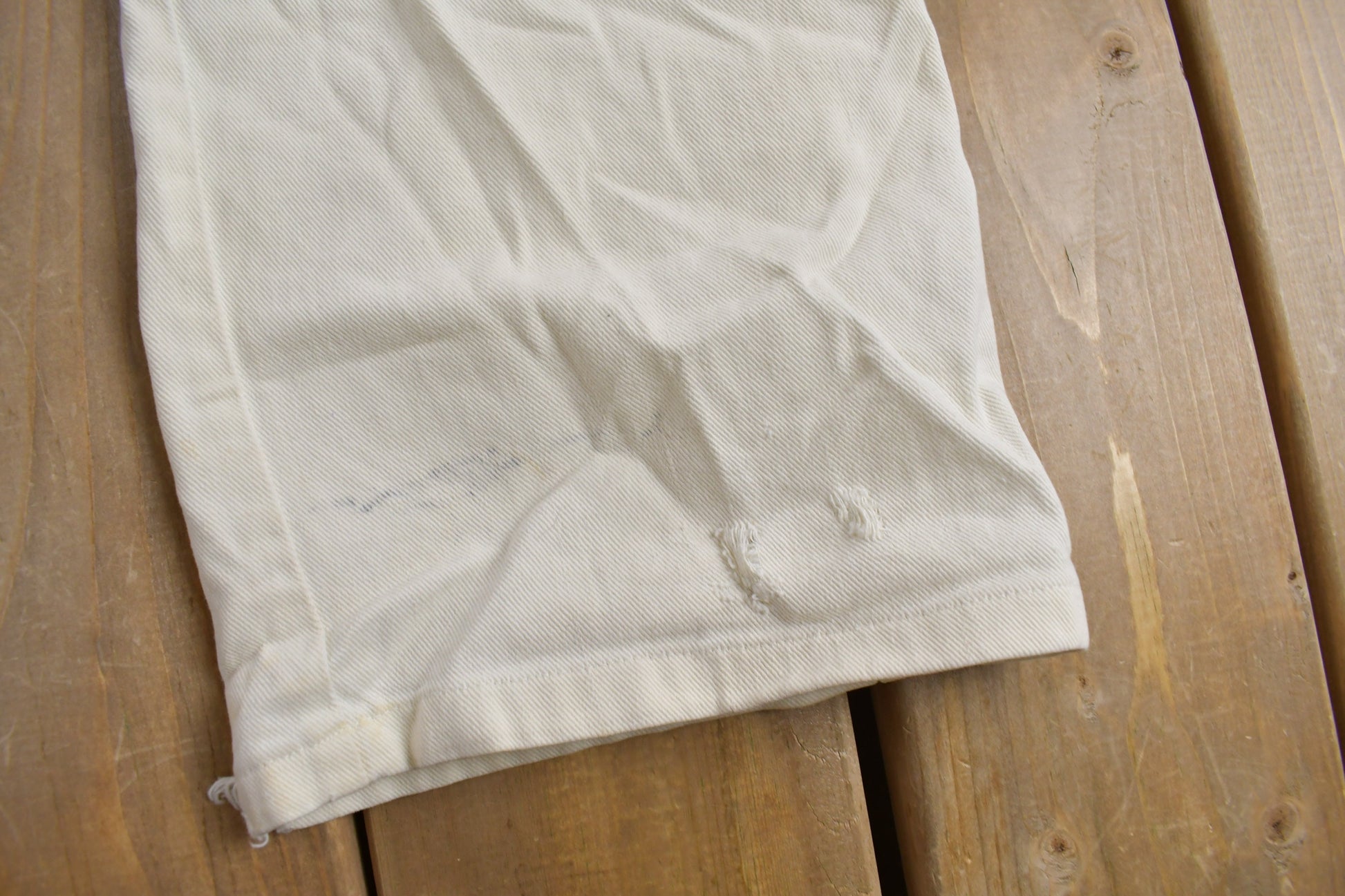 Vintage 1990's Big Yank White Jeans Size 38 x 26 / Made in USA / American Vintage / Streetwear Fashion / Vintage Pants