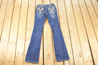 Vintage Deadstock Y2K Grace LA Bedazzled Low Rise Jeans Women's Size 27 x 32