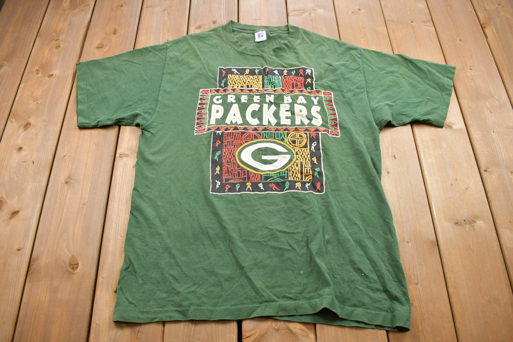Vintage 1993 Green Bay Packers Logo 7 NFL Graphic T-Shirt