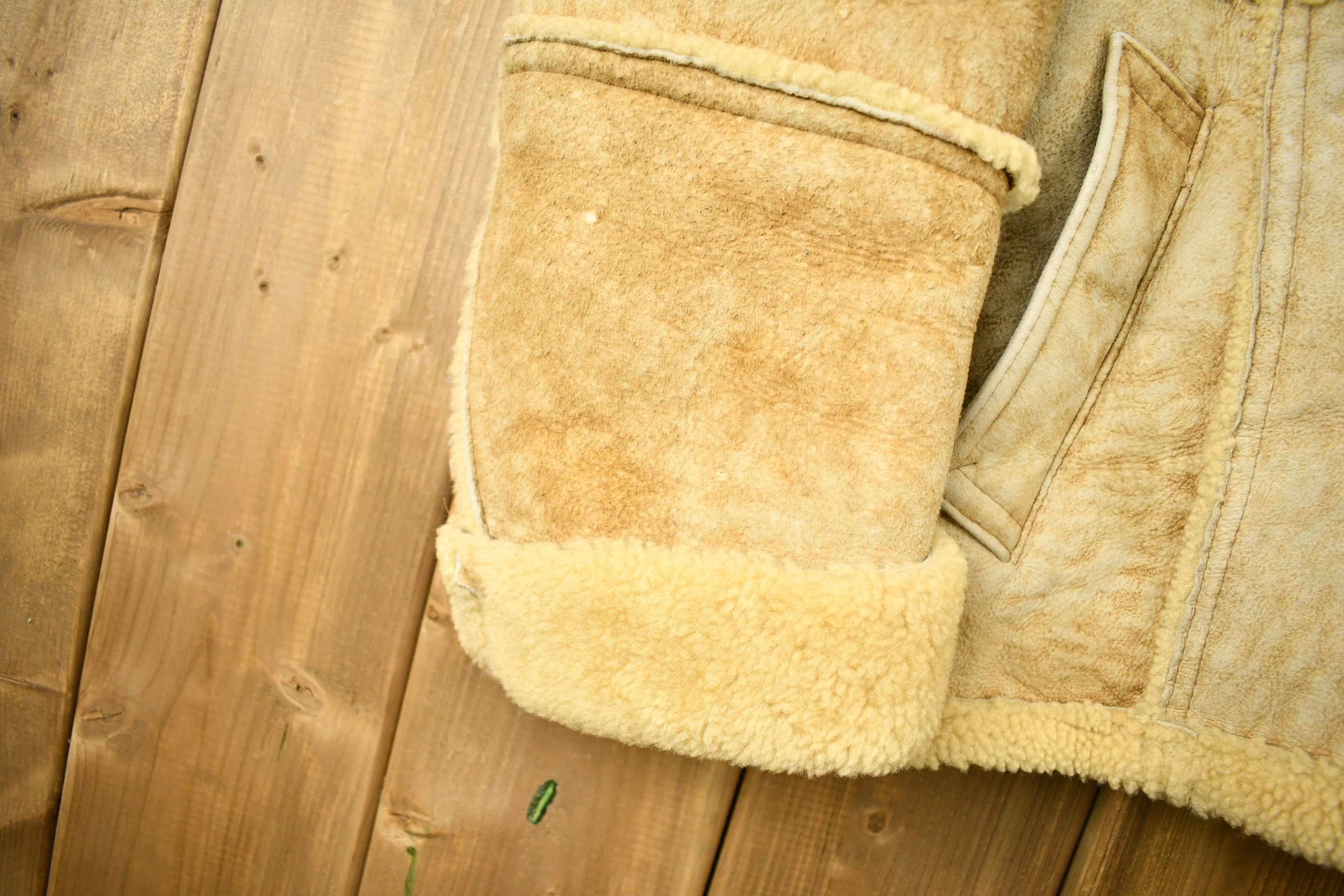 Vintage 1980s Sears The Mens Store Shearling Jacket